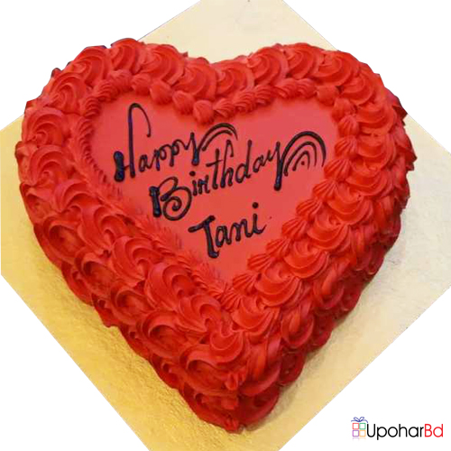 Red Velvet Heart Cake