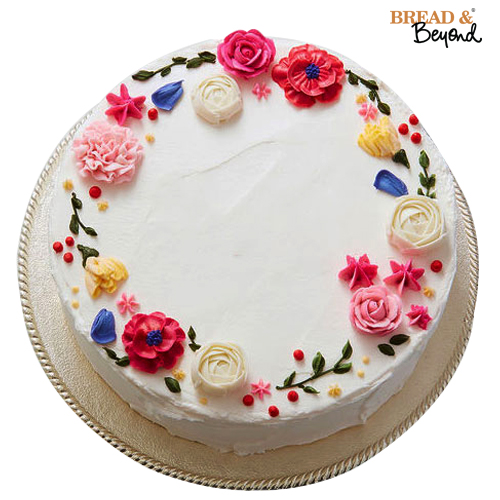 Small birthday cake online - Floral design cake from Bread ...