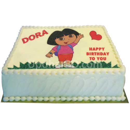 Buy Happy Dora Fondant Cake-Happy Dora Fondant Cake